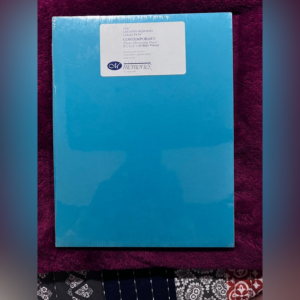 Creative Memories Photo Mounting Paper 48 sheets Acid Free Lignin Free Variety